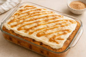 Cinnamon Roll Poke Cake Recipe