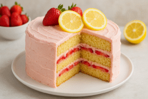 Lemonade Strawberry Cake Recipe