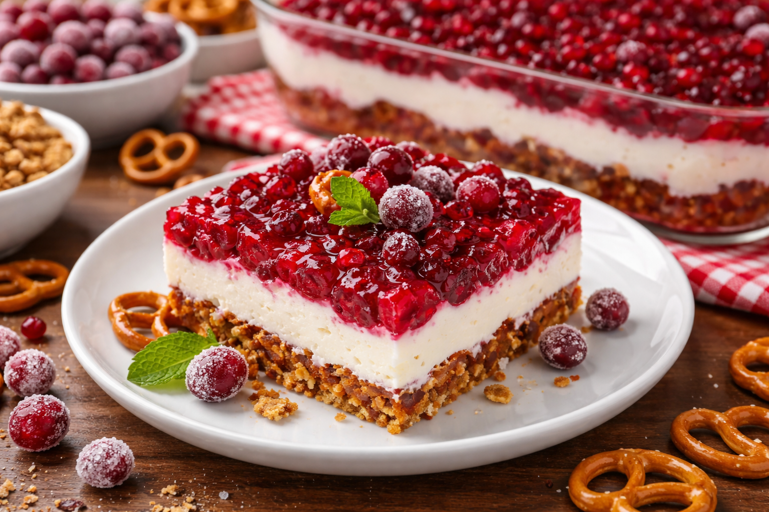 Cranberry Pretzel Salad Recipe