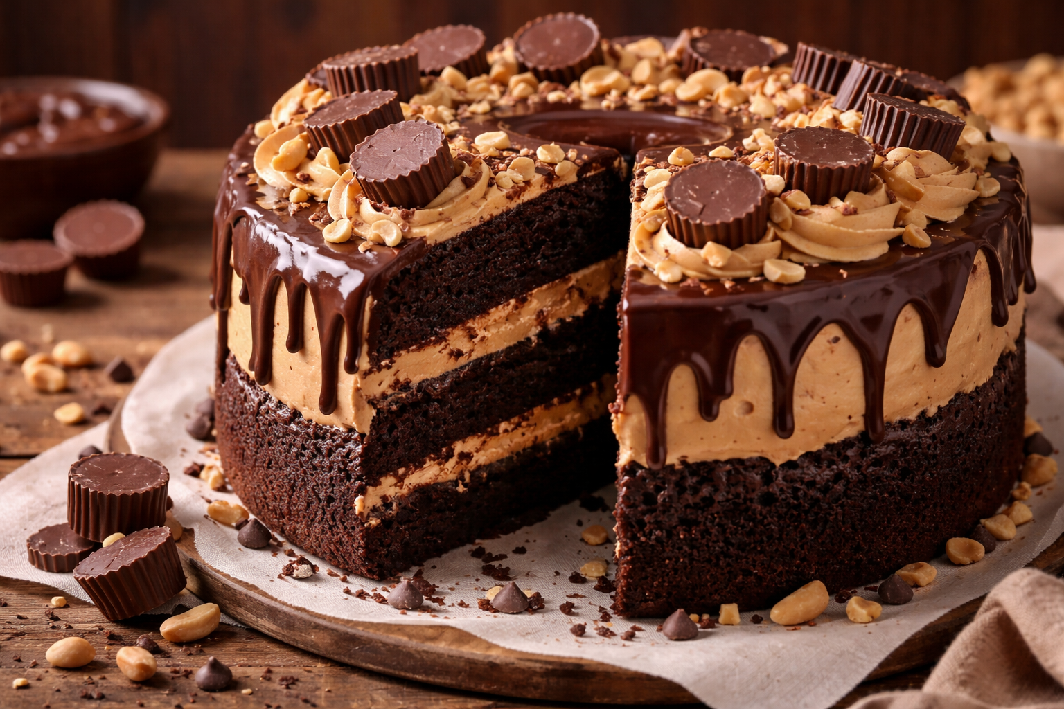 Peanut Butter Chocolate Cake Recipe